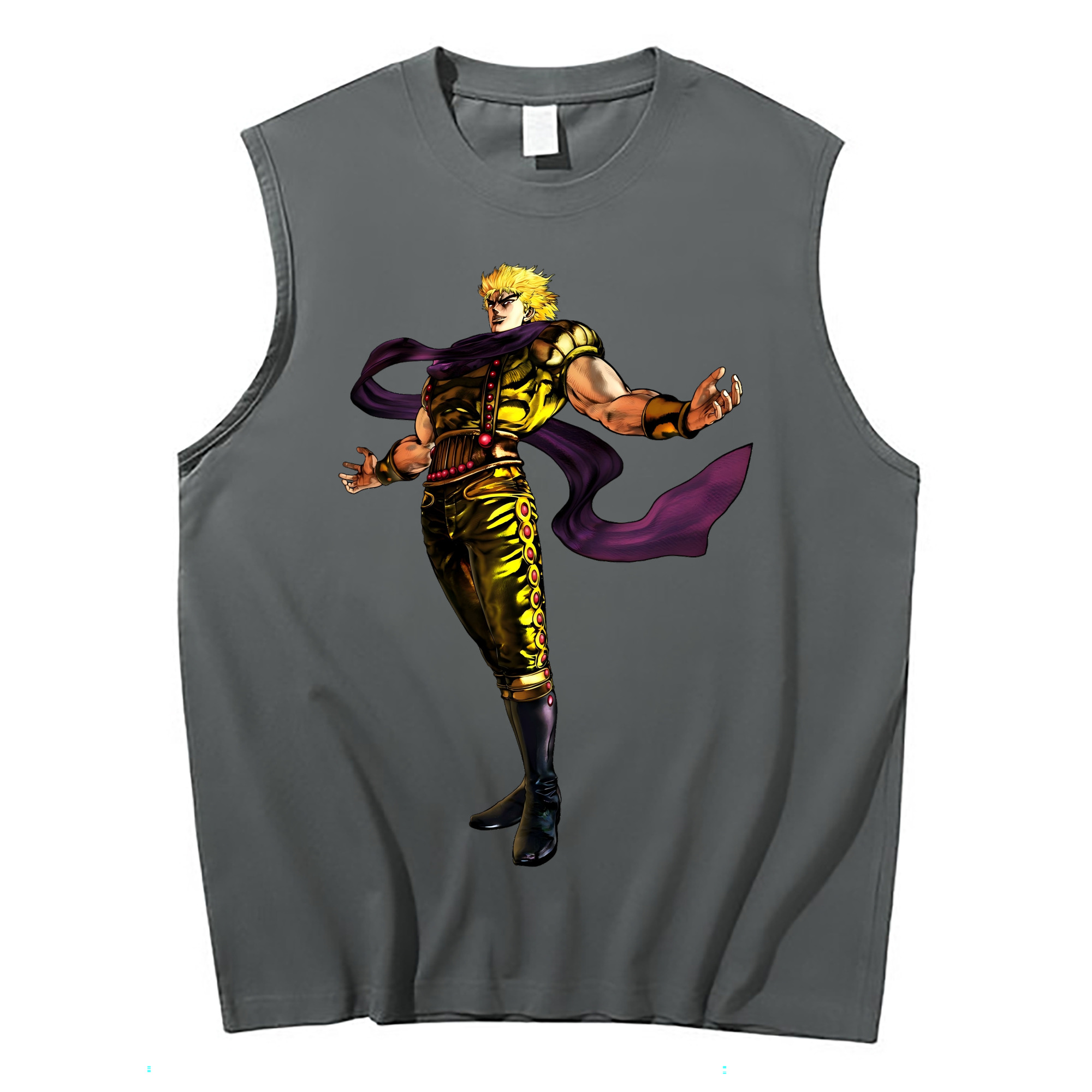 （画像用） ジョジョの奇妙な冒険 ディオ?ブランドー JoJo's Bizarre Adventure Dio Brando コットン100％タンクトップ（フロントプリント）
